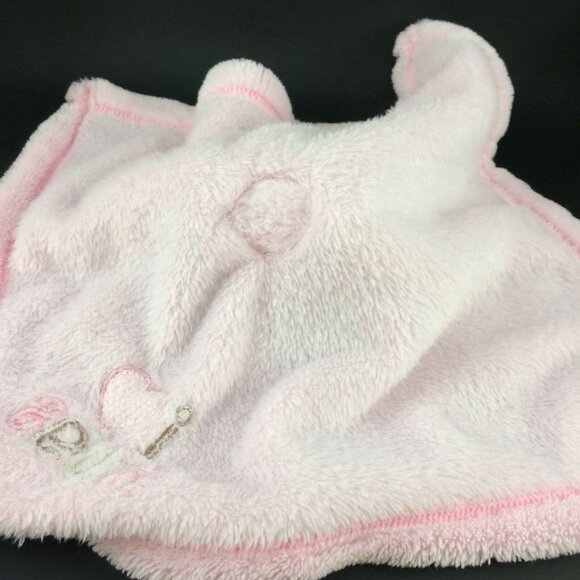 Baby Gear Pink Lovey Plush Teddy Bear I Love Heart Hugs Security Blanket AS IS - Picture 6 of 12